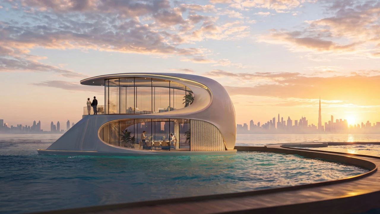 Ocean Floating Villas — Project renderings extracted from the supplied brochure. Illustrative and non-contractual; final specifications and availability are subject to confirmation.