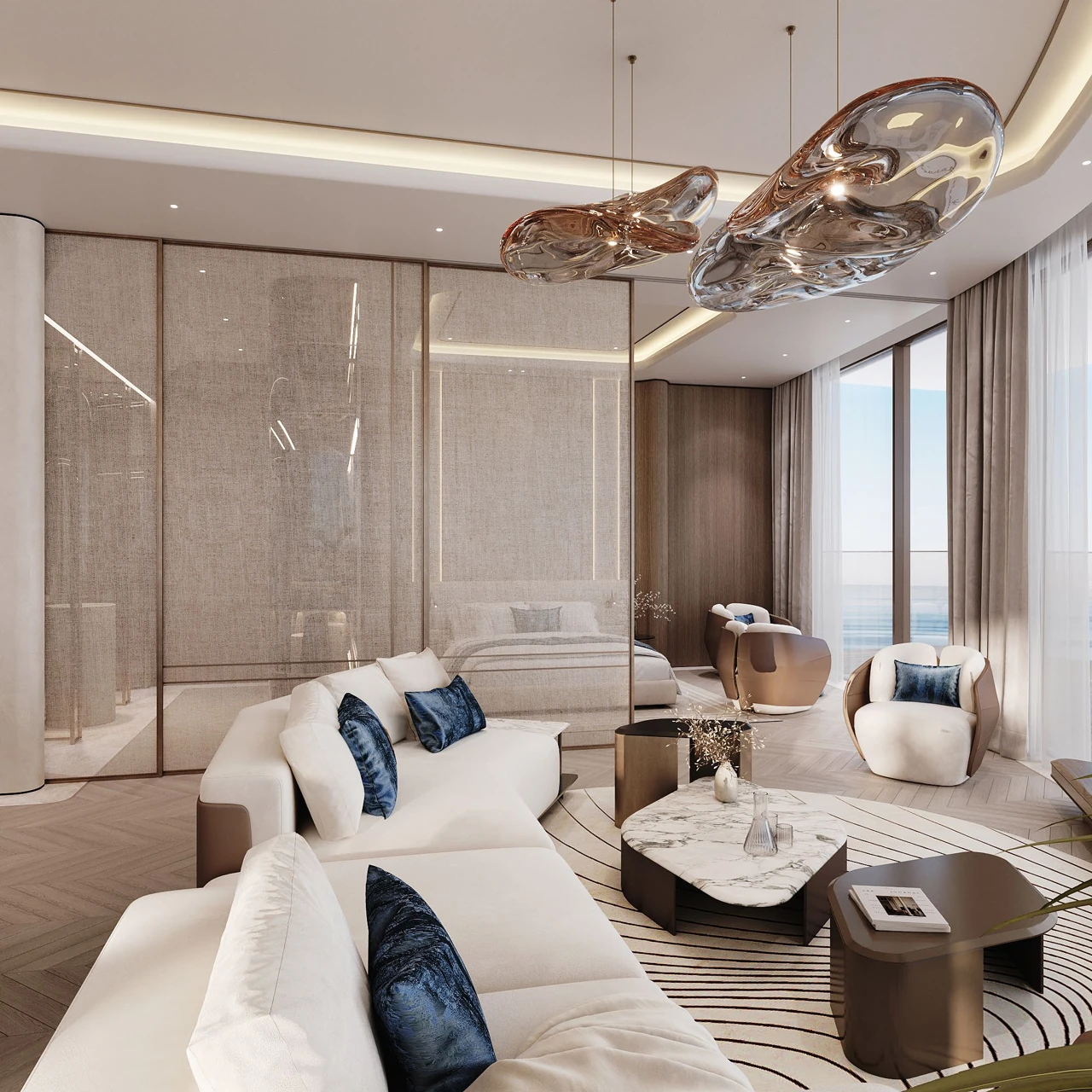 3-bedroom residences — Project renderings extracted from the supplied brochure. Illustrative and non-contractual; final specifications and availability are subject to confirmation.