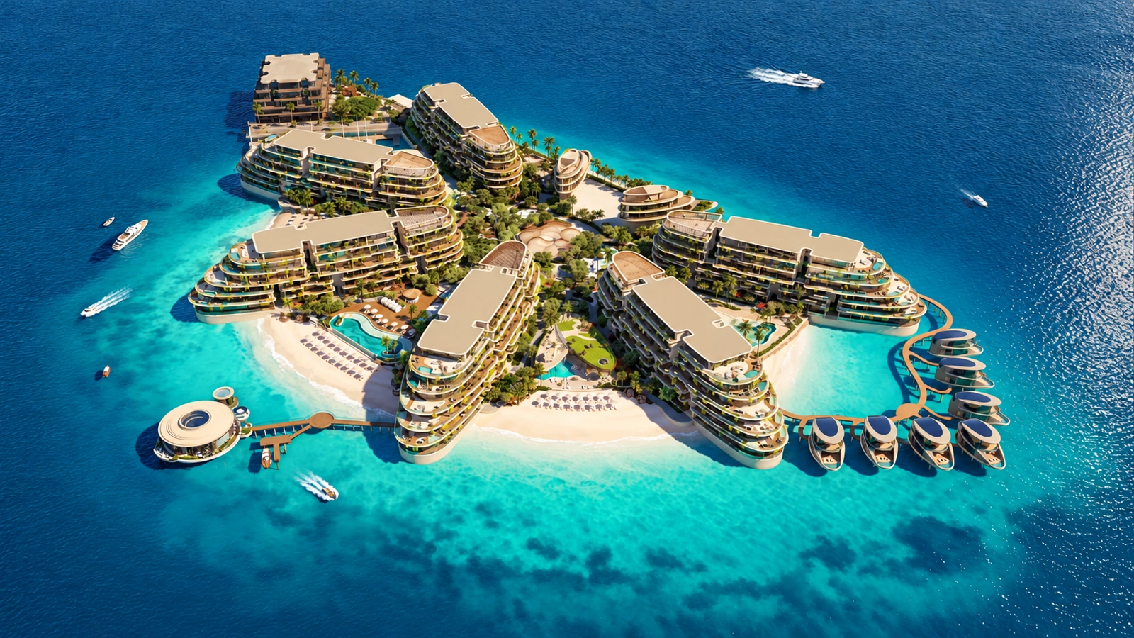 Samana Collecta Island, Dubai — The island from above